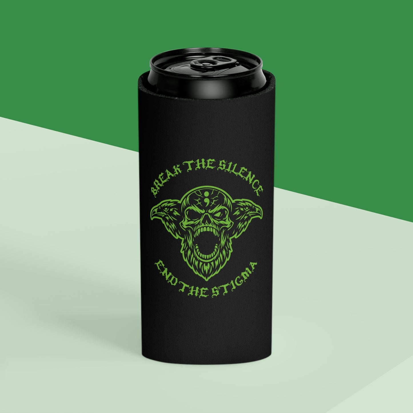 Can Cooler — Break the Silence / End the Stigma Odin Skull Design