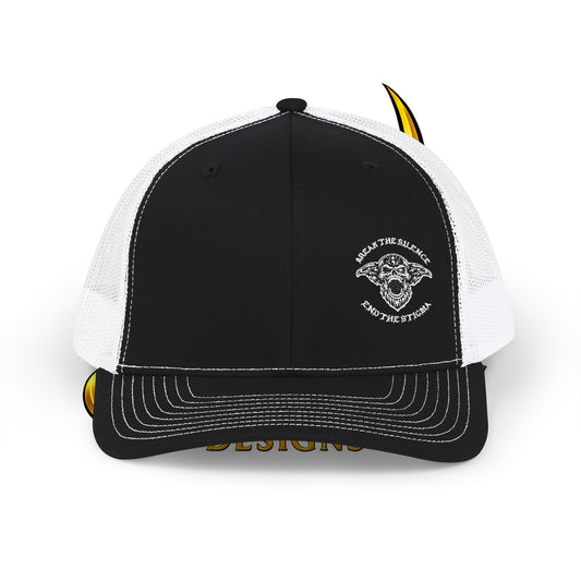 Odin Skull Trucker Cap — "Break the Silence; End the Stigma" Mental Health Awareness