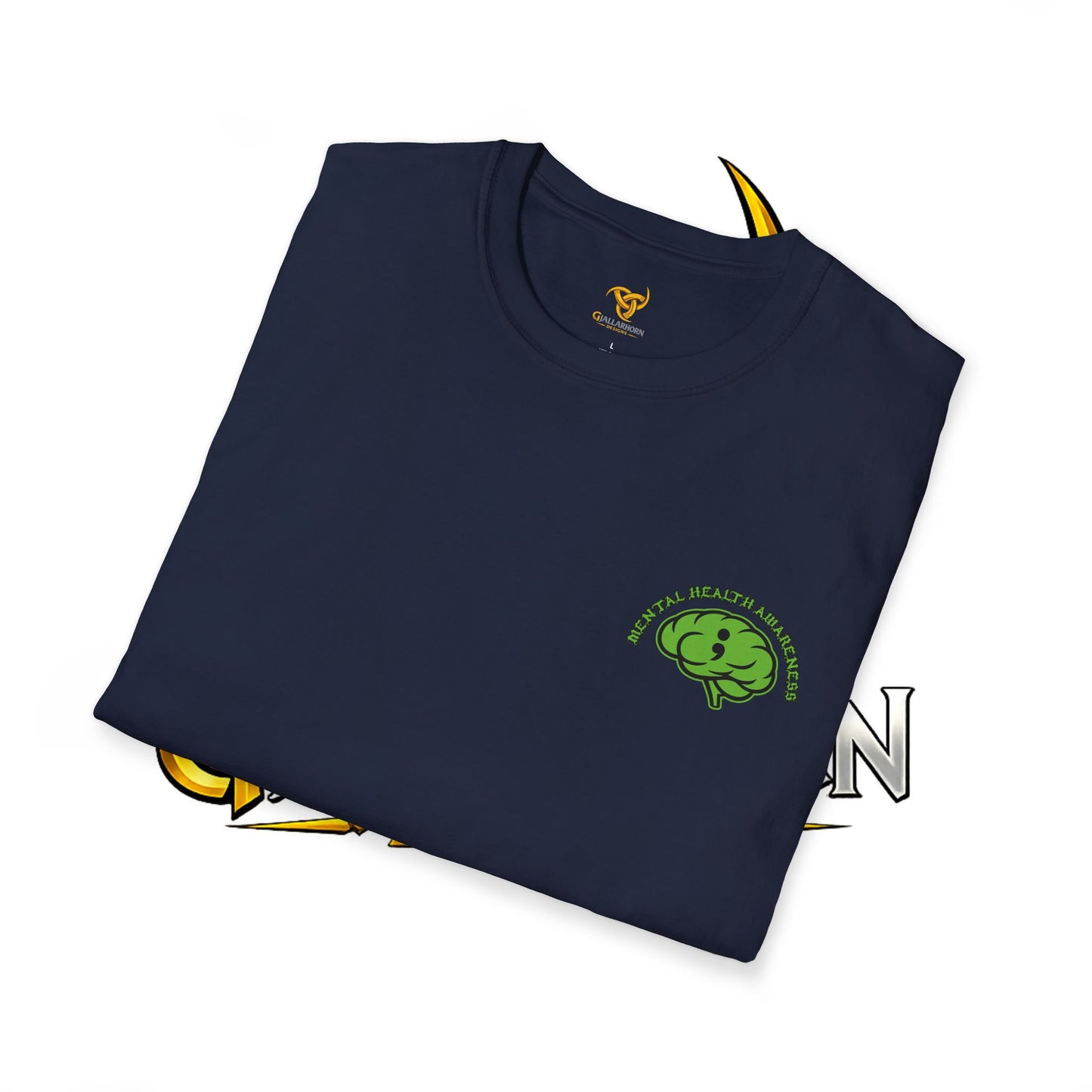 Green Odin Skull T-Shirt — Mental Health Graphic Tee