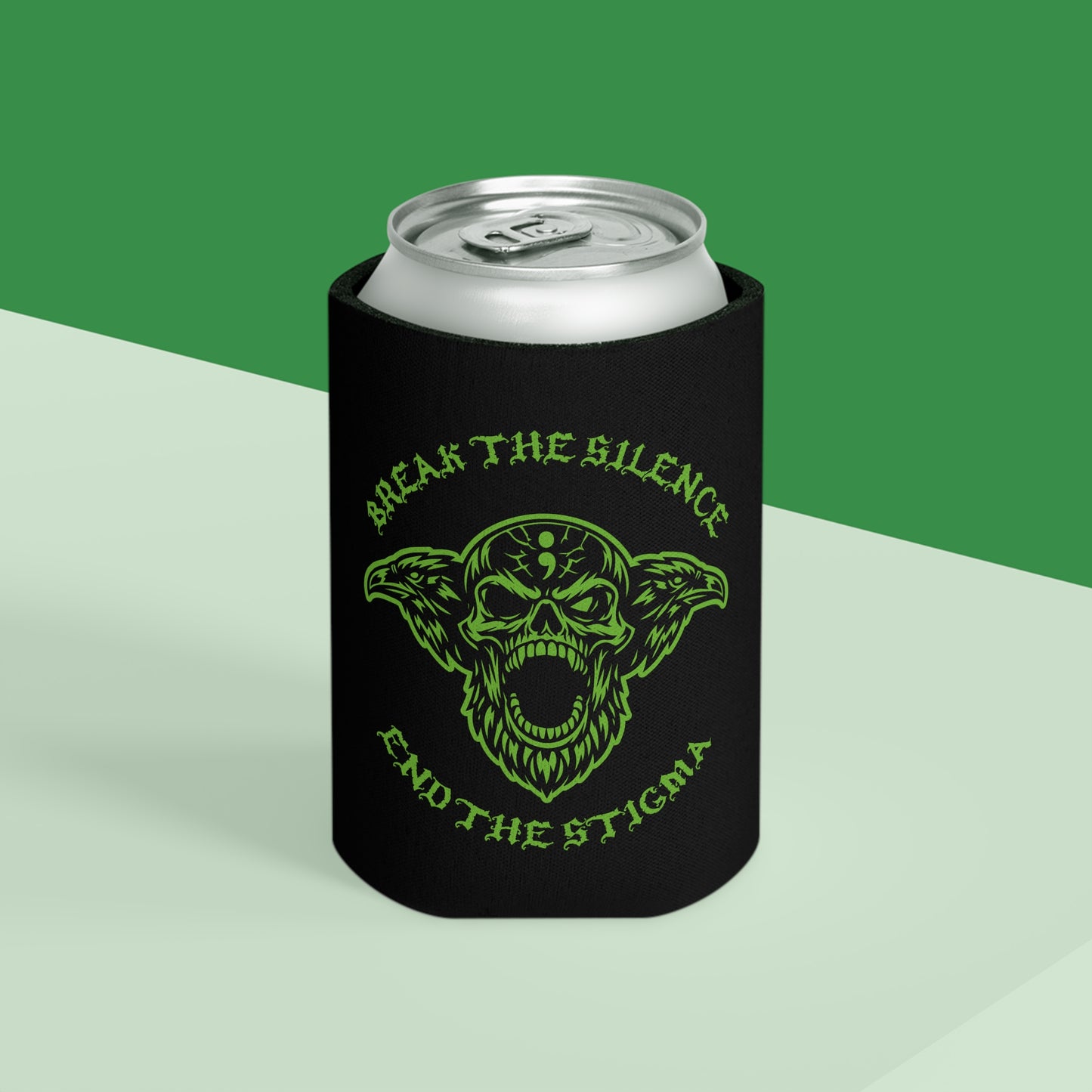 Can Cooler — Break the Silence / End the Stigma Odin Skull Design