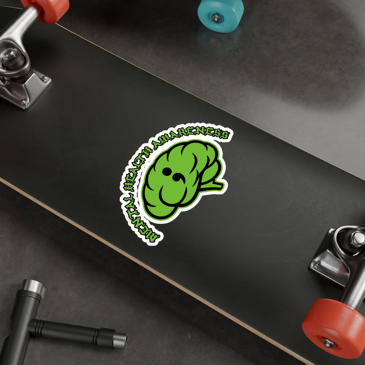 Mental Health Awareness Brain Sticker — Kiss-Cut Vinyl Decal