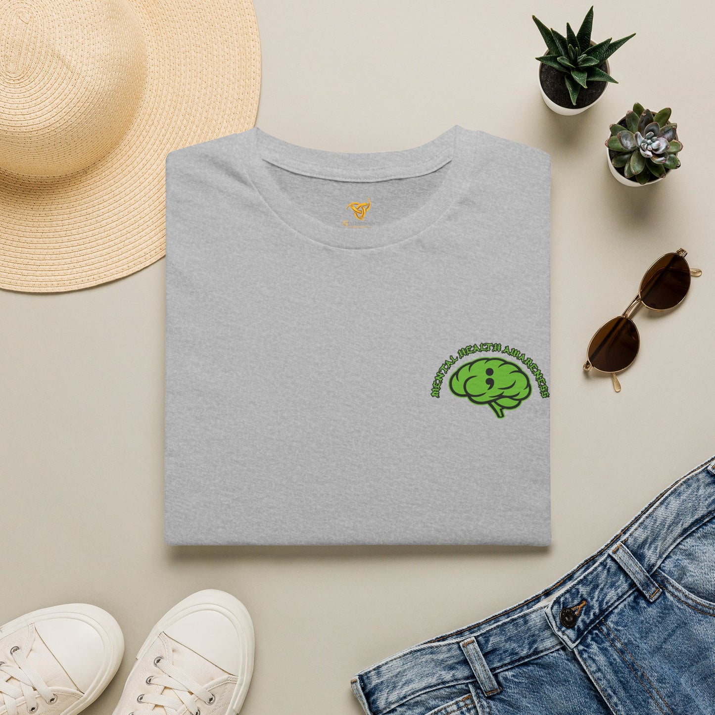 Green Odin Skull T-Shirt — Mental Health Graphic Tee
