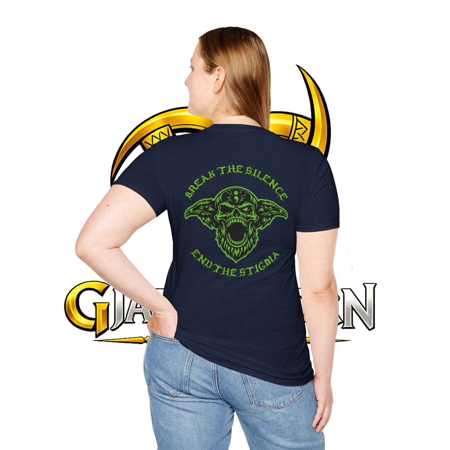 Green Odin Skull T-Shirt — Mental Health Graphic Tee