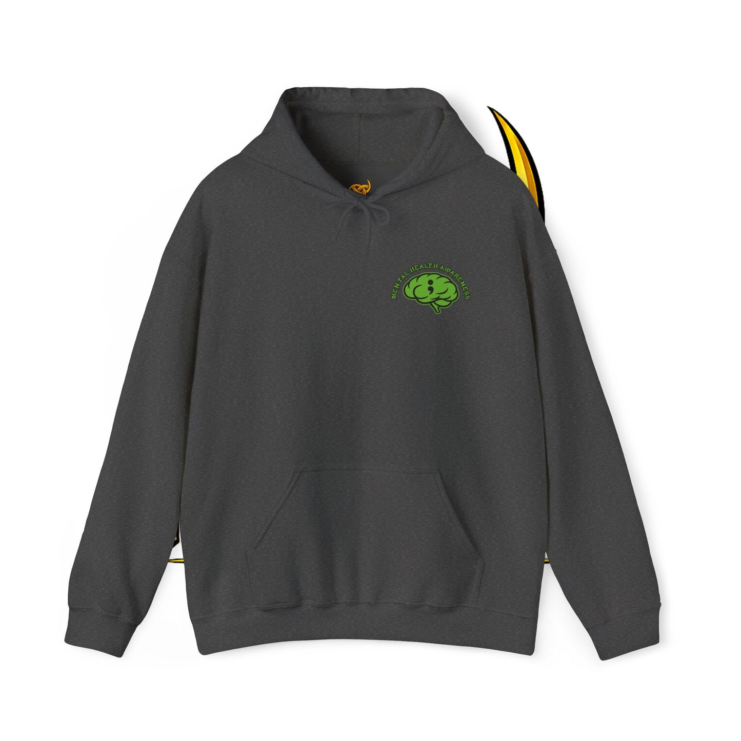Skull Odin Hoodie - Mental Health Graphic Back & Mini Chest Logo
