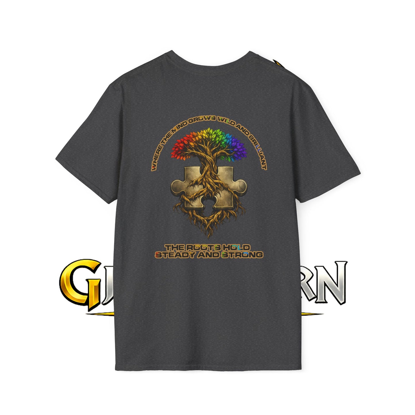 Rainbow Puzzle Piece Autism Awareness T-Shirt