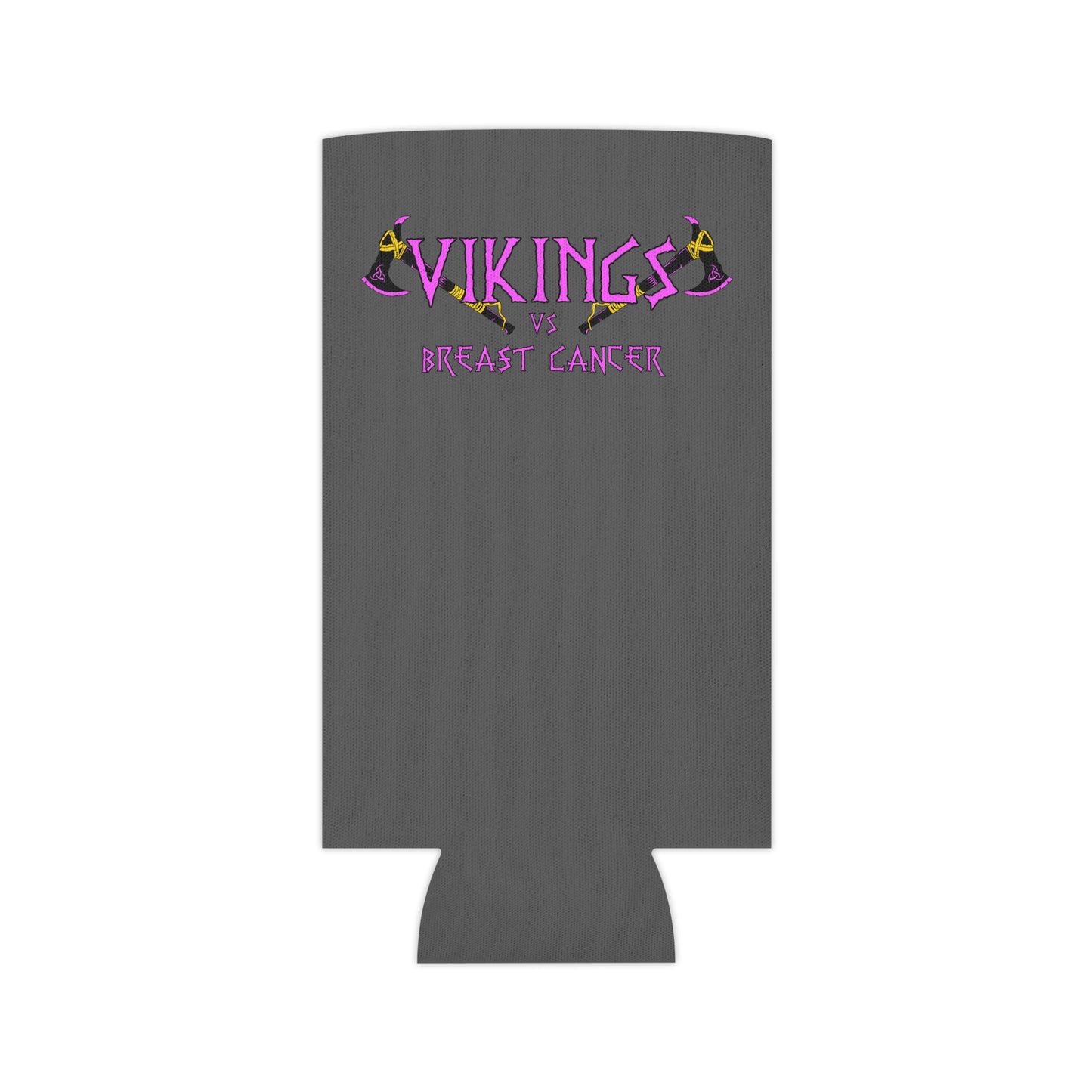 Can Cooler - 'Vikings vs Breast Cancer' Pink Awareness Can Cooler with Nordic Axes