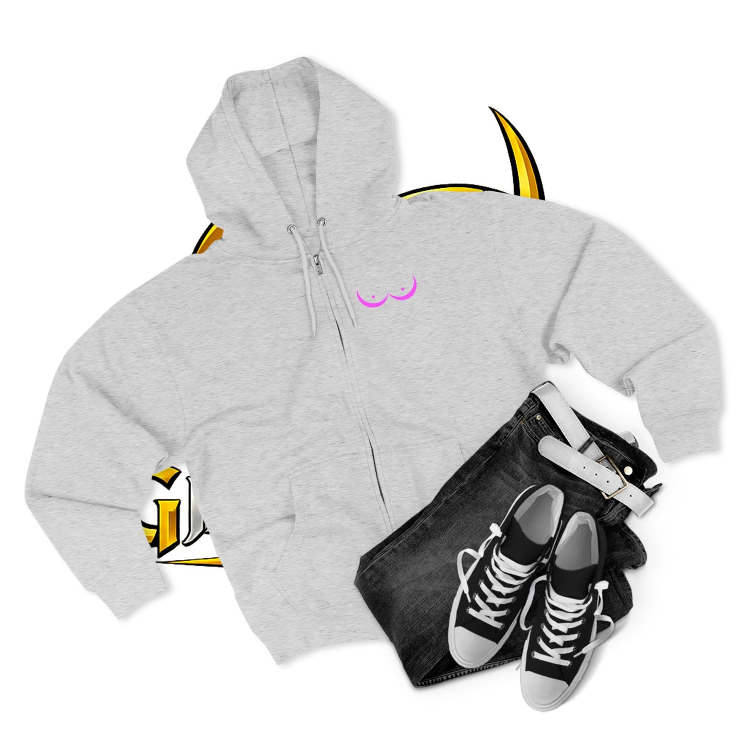 Vikings vs. Breast Cancer Zip Hoodie — Breast Cancer Awareness Hoodie