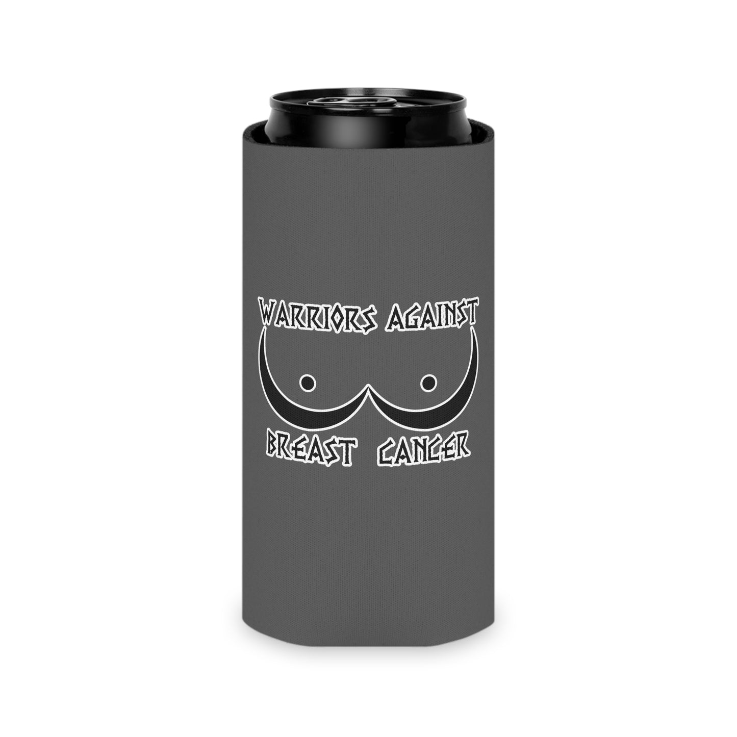 Warriors Against Breast Cancer Can Cooler — Pink Ribbon Support Drink Koozie