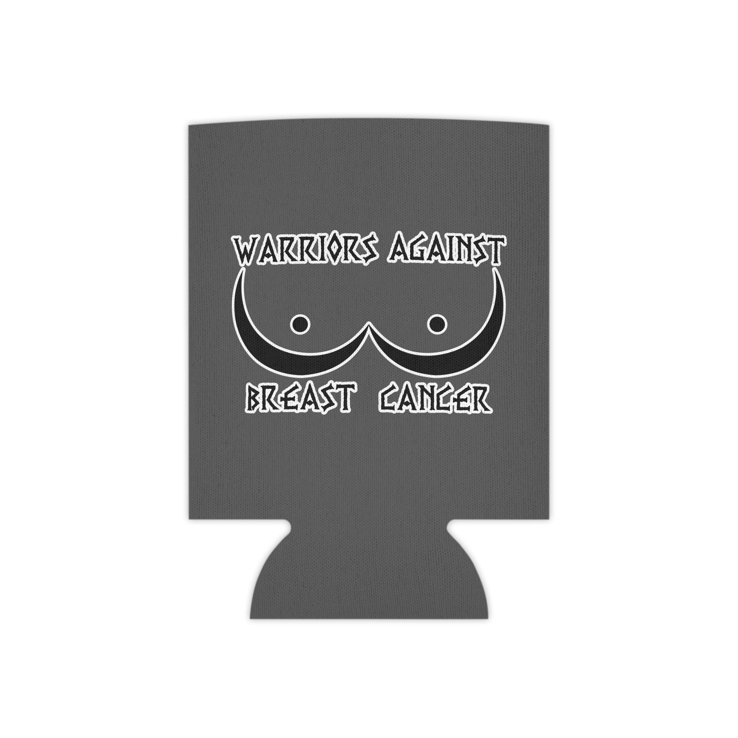 Warriors Against Breast Cancer Can Cooler — Pink Ribbon Support Drink Koozie