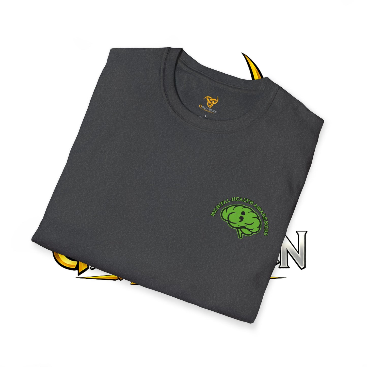Green Odin Skull T-Shirt — Mental Health Graphic Tee