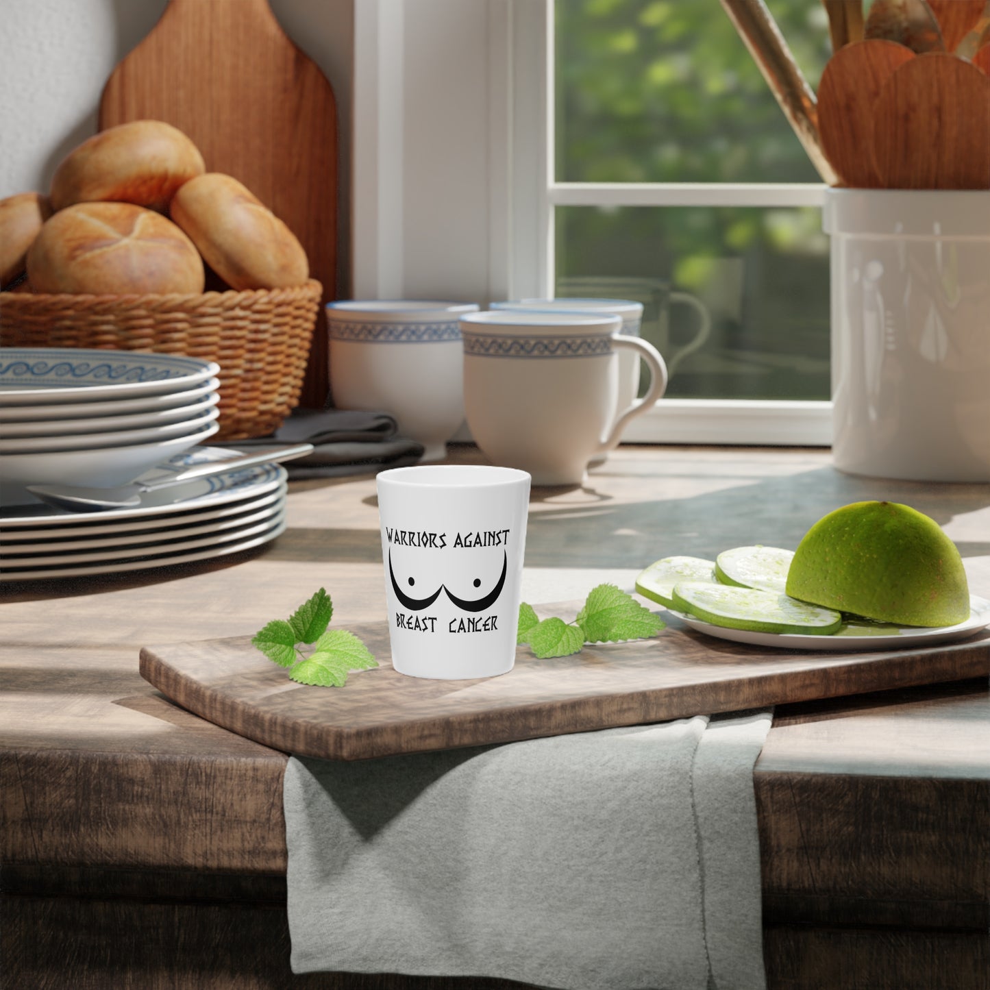 Warriors Against Breast Cancer Shot Glass — Support & Awareness