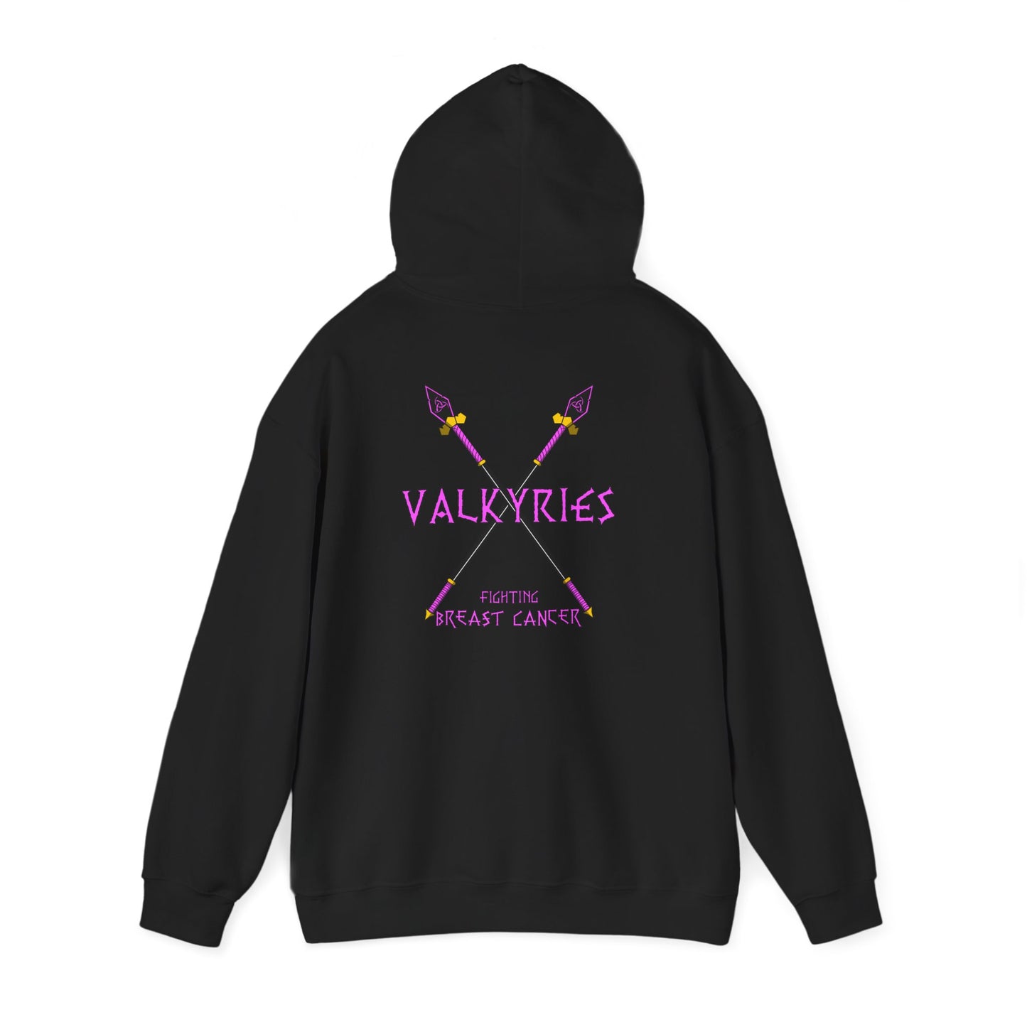Valkyries Fighting Breast Cancer Hoodie — Pink Ribbon Warrior Sweatshirt