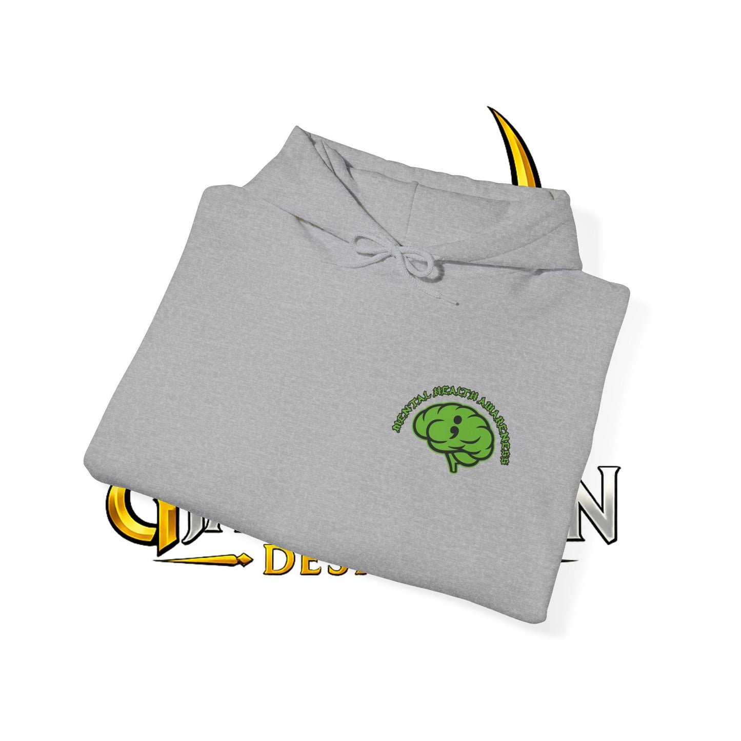 Skull Odin Hoodie - Mental Health Graphic Back & Mini Chest Logo
