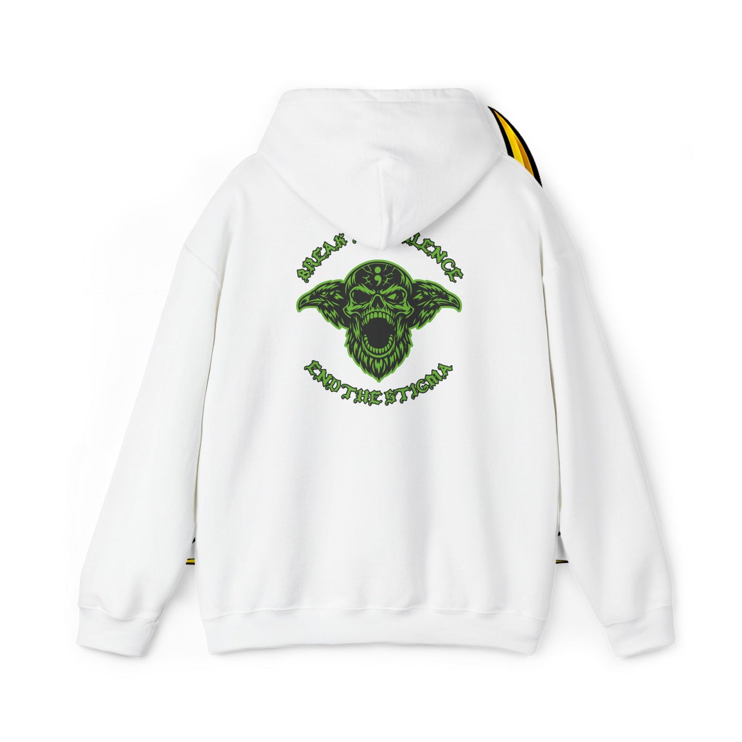 Skull Odin Hoodie - Mental Health Graphic Back & Mini Chest Logo