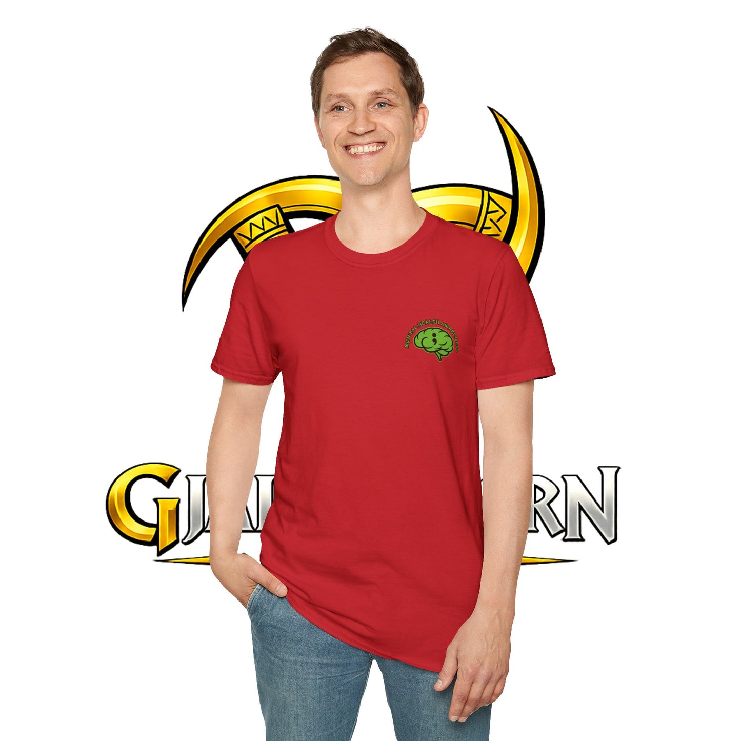 Green Odin Skull T-Shirt — Mental Health Graphic Tee