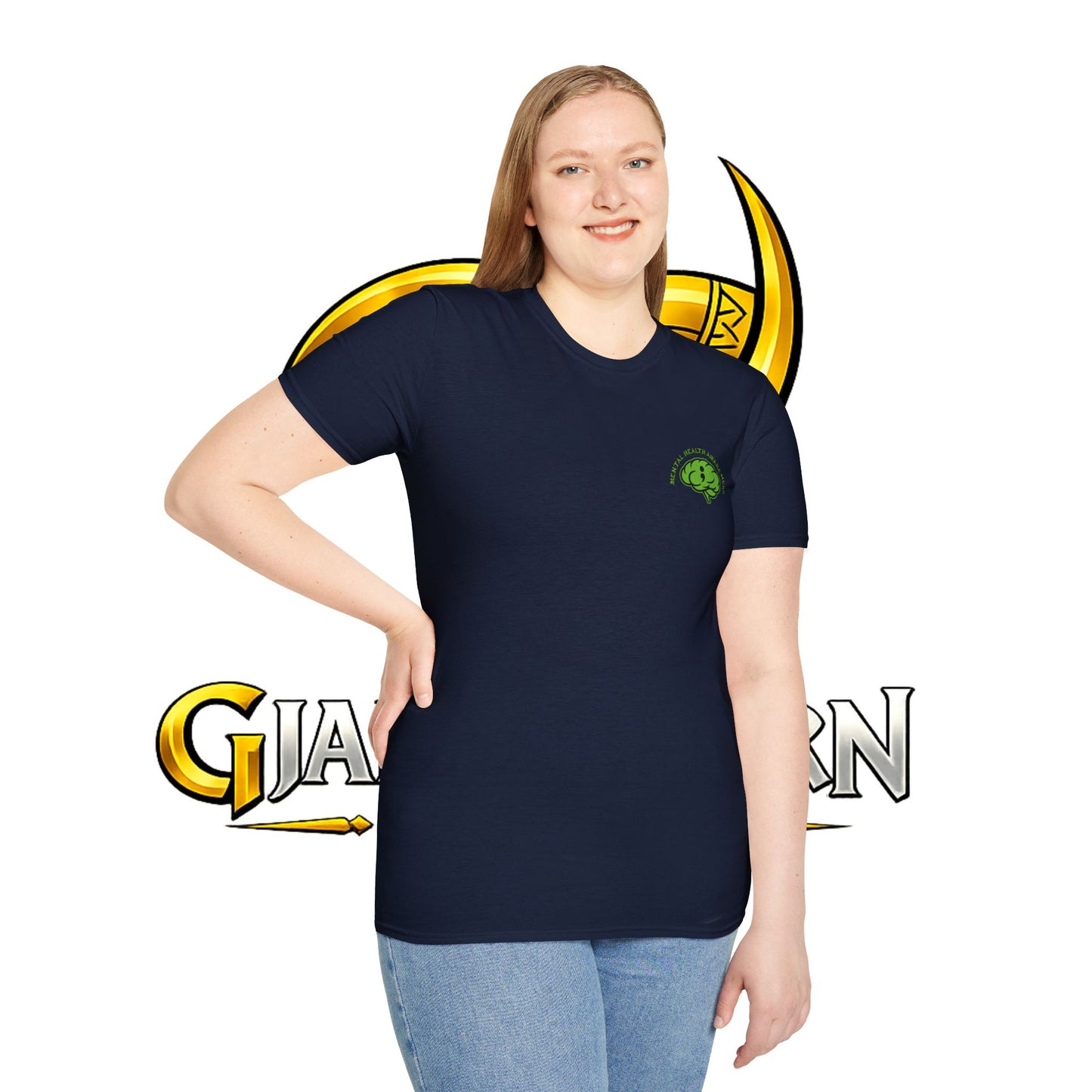 Green Odin Skull T-Shirt — Mental Health Graphic Tee