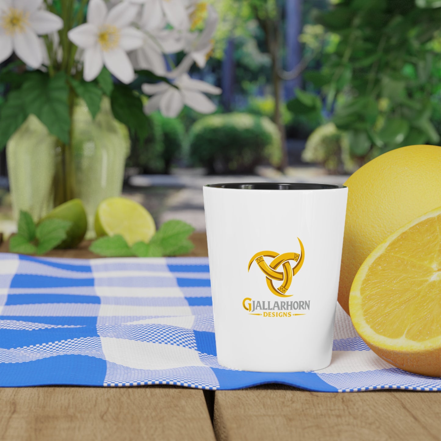 Viking Knot Shot Glass — Gjallarhorn Designs Logo