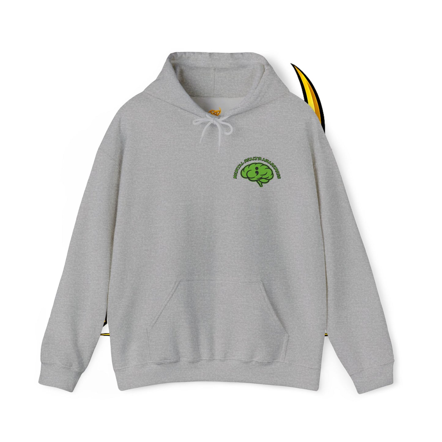 Skull Odin Hoodie - Mental Health Graphic Back & Mini Chest Logo