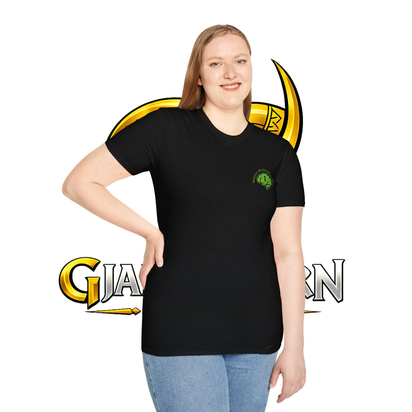 Green Odin Skull T-Shirt — Mental Health Graphic Tee