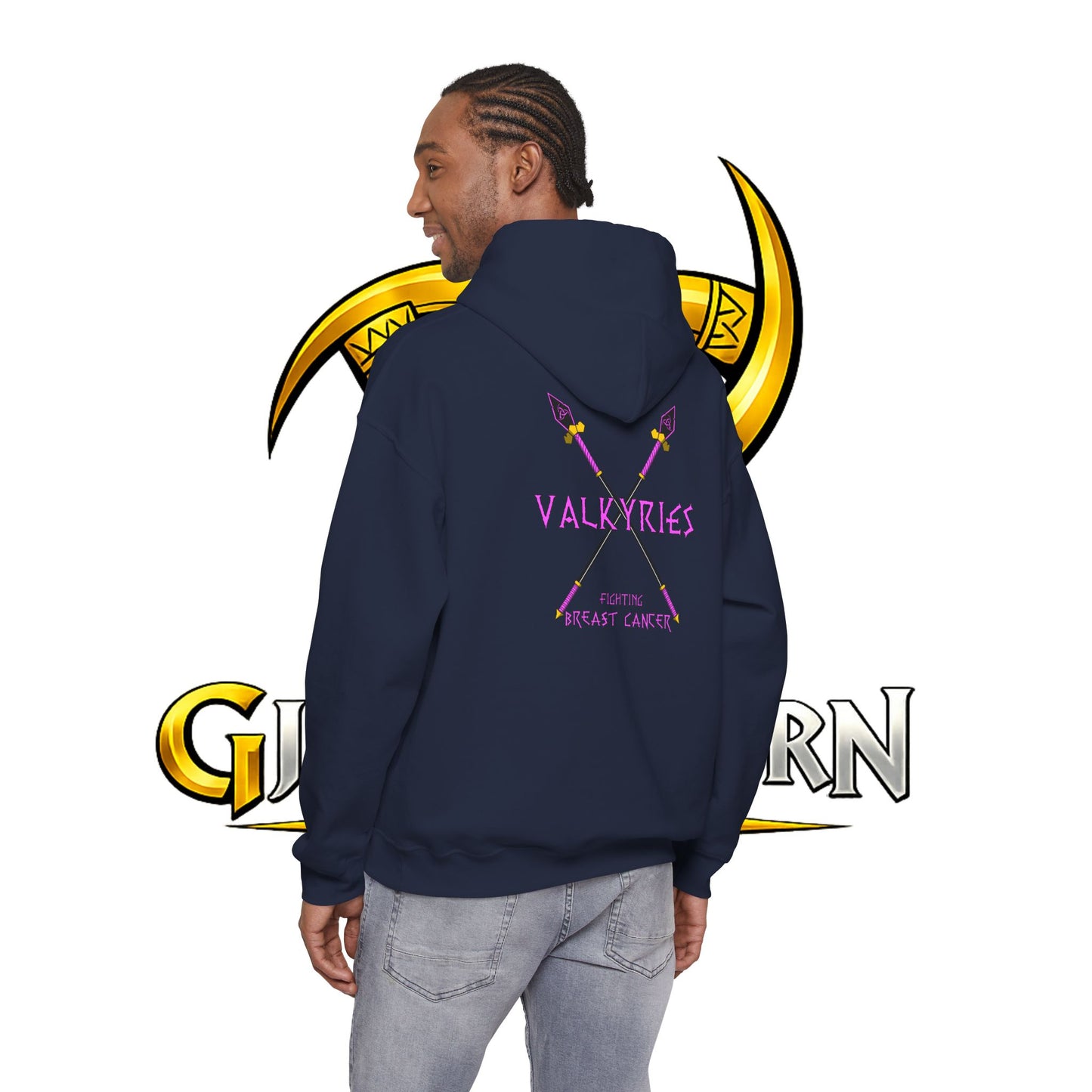 Valkyries Fighting Breast Cancer Hoodie — Pink Ribbon Warrior Sweatshirt