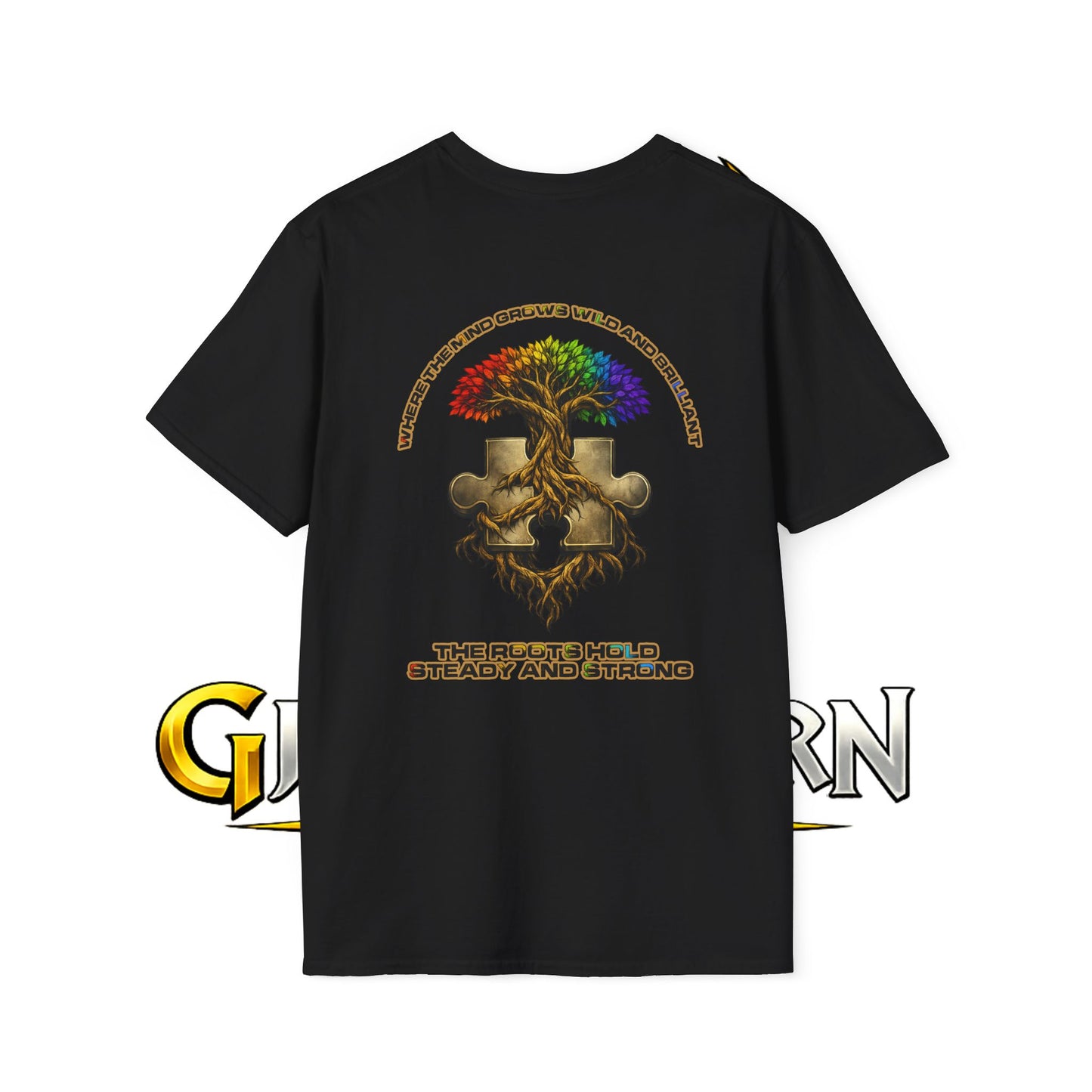 Rainbow Puzzle Piece Autism Awareness T-Shirt