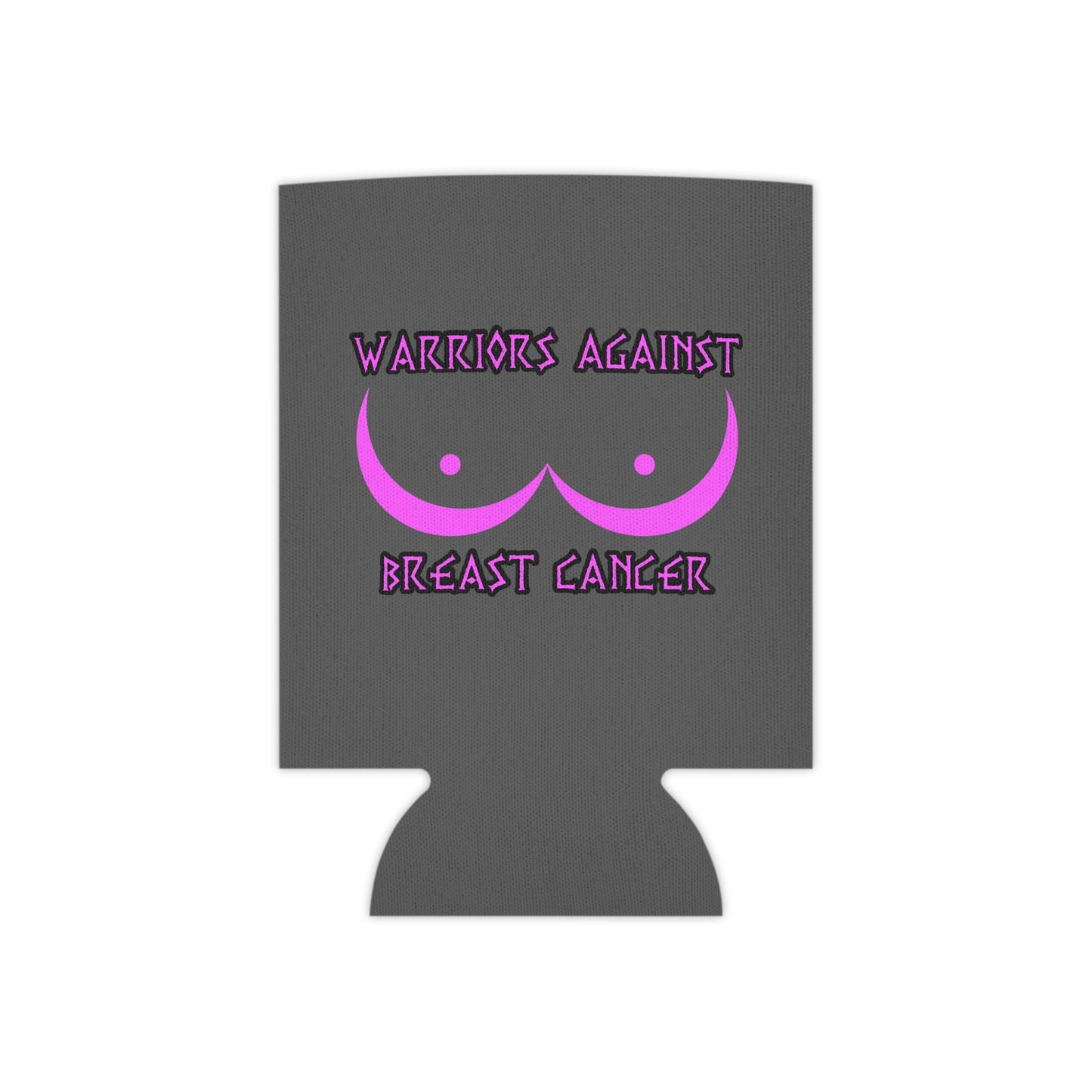 Warriors Against Breast Cancer Can Cooler — Pink Ribbon Support Drink Koozie