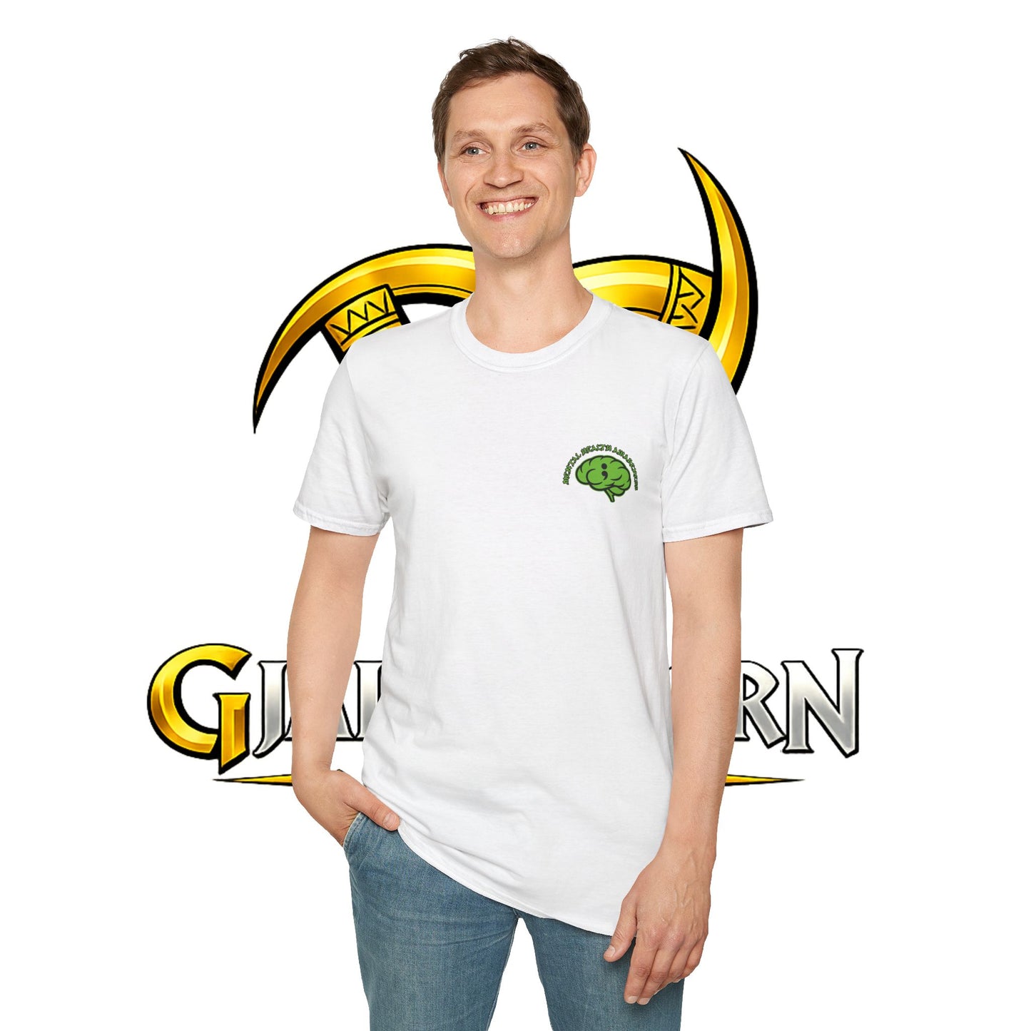 Green Odin Skull T-Shirt — Mental Health Graphic Tee