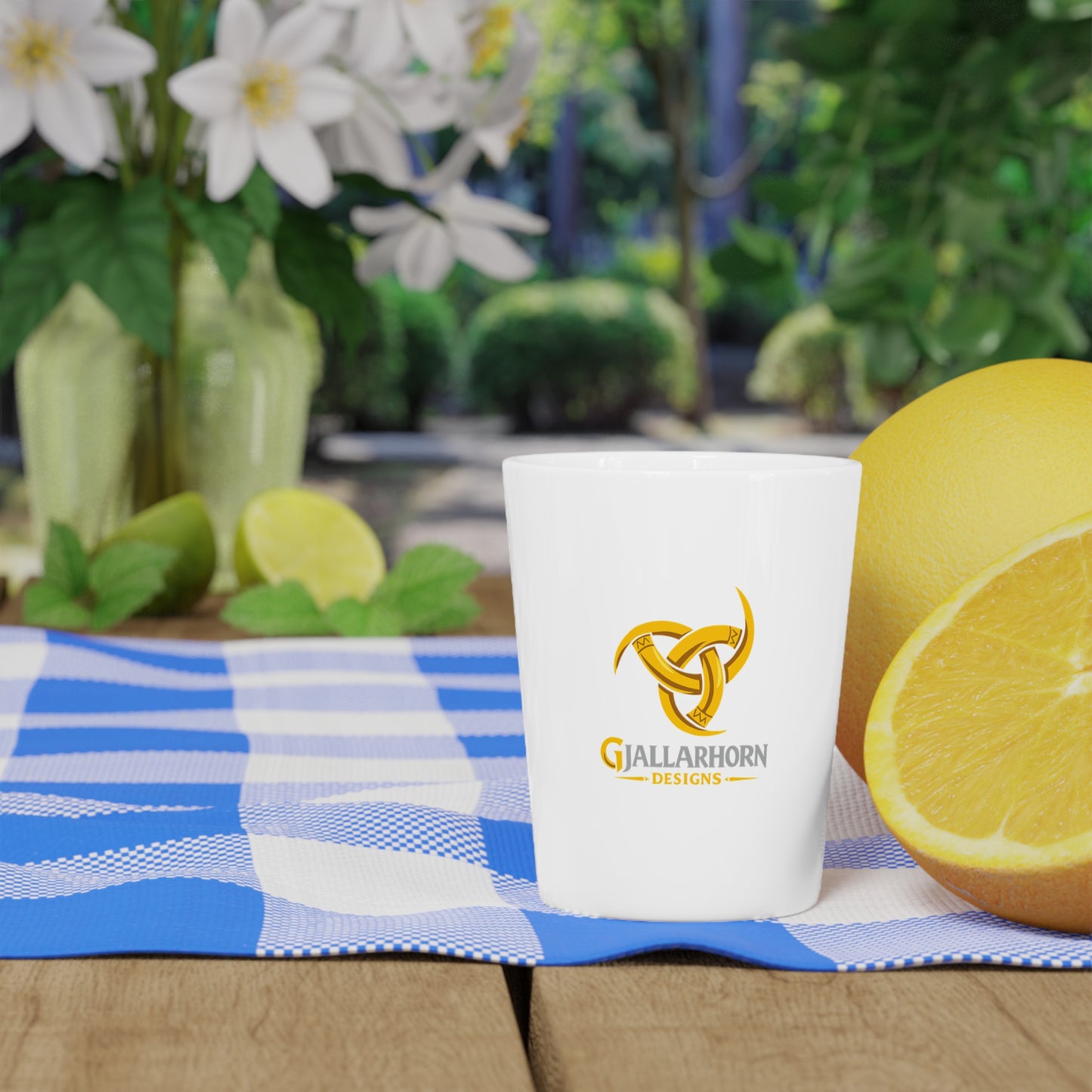 Viking Knot Shot Glass — Gjallarhorn Designs Logo
