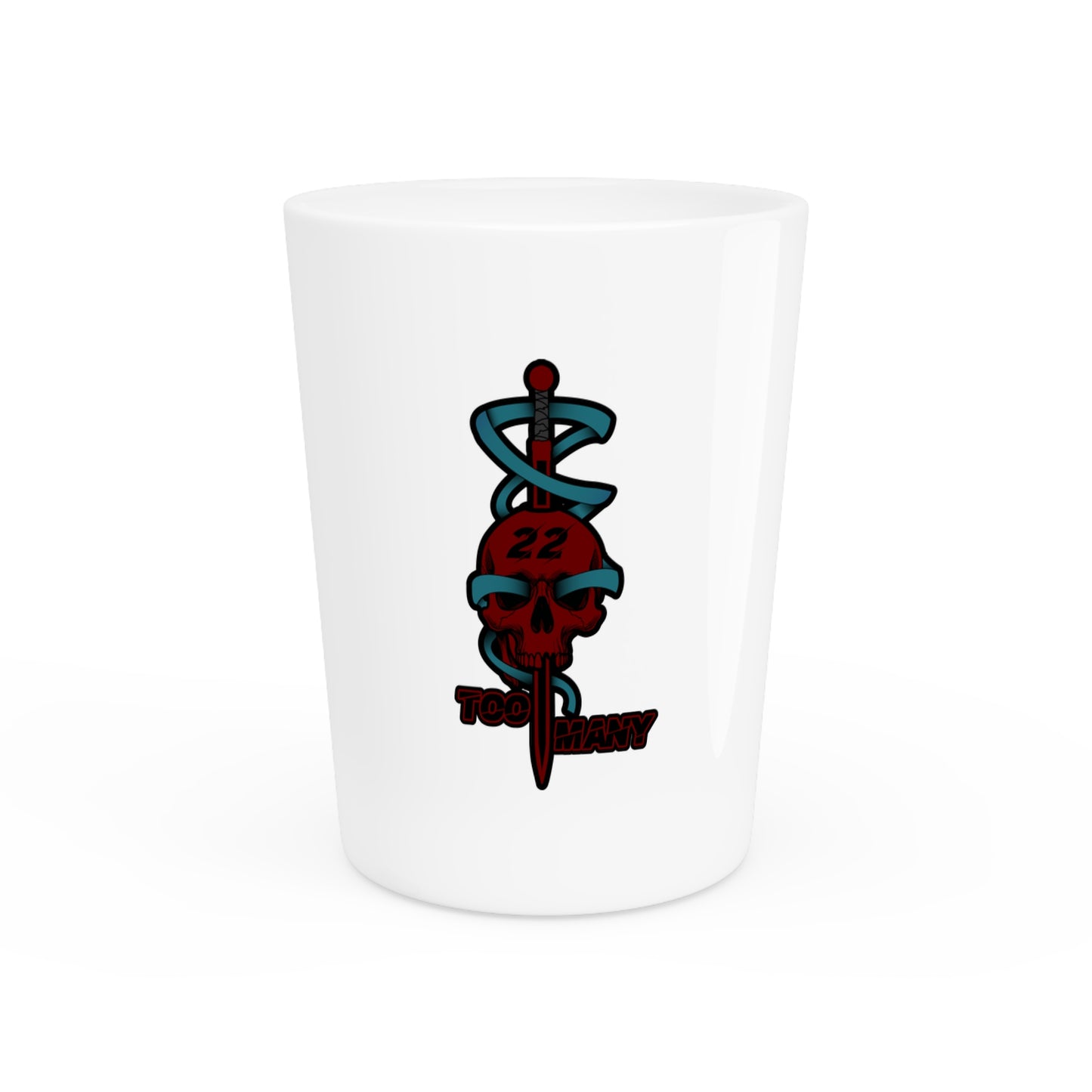 Veteran Suicide Awareness - Skull and Sword - Shot glass