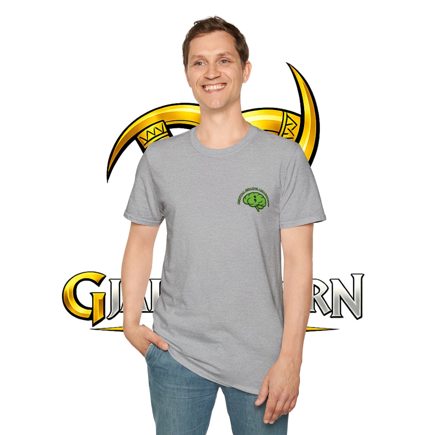 Green Odin Skull T-Shirt — Mental Health Graphic Tee