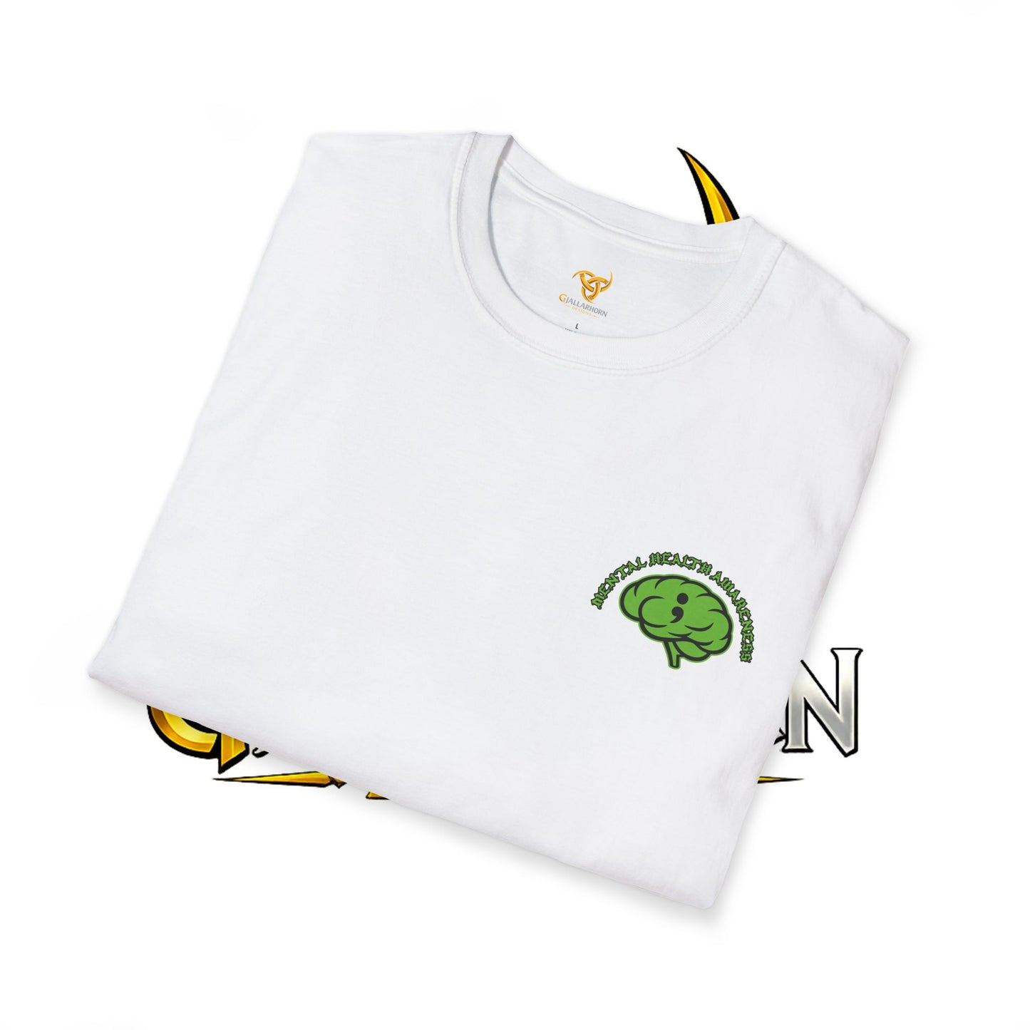 Green Odin Skull T-Shirt — Mental Health Graphic Tee