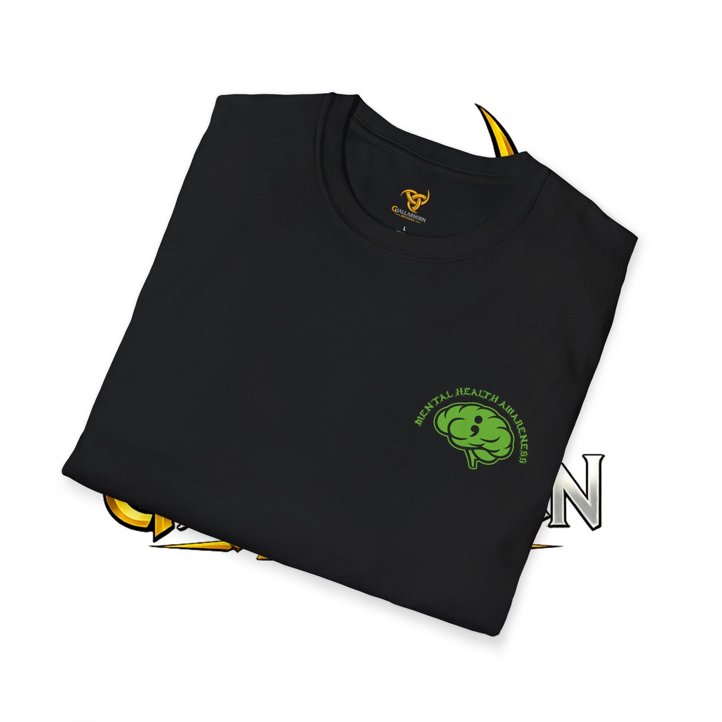 Green Odin Skull T-Shirt — Mental Health Graphic Tee