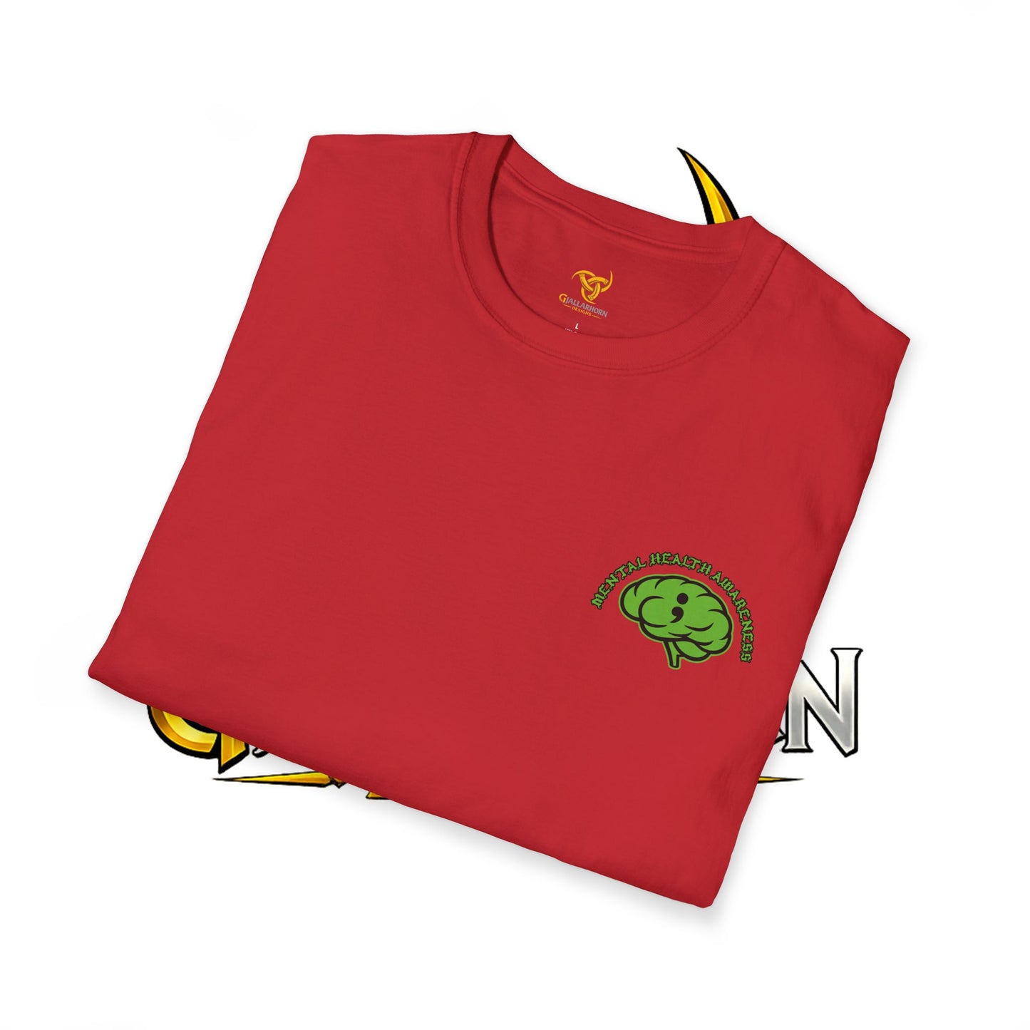 Green Odin Skull T-Shirt — Mental Health Graphic Tee