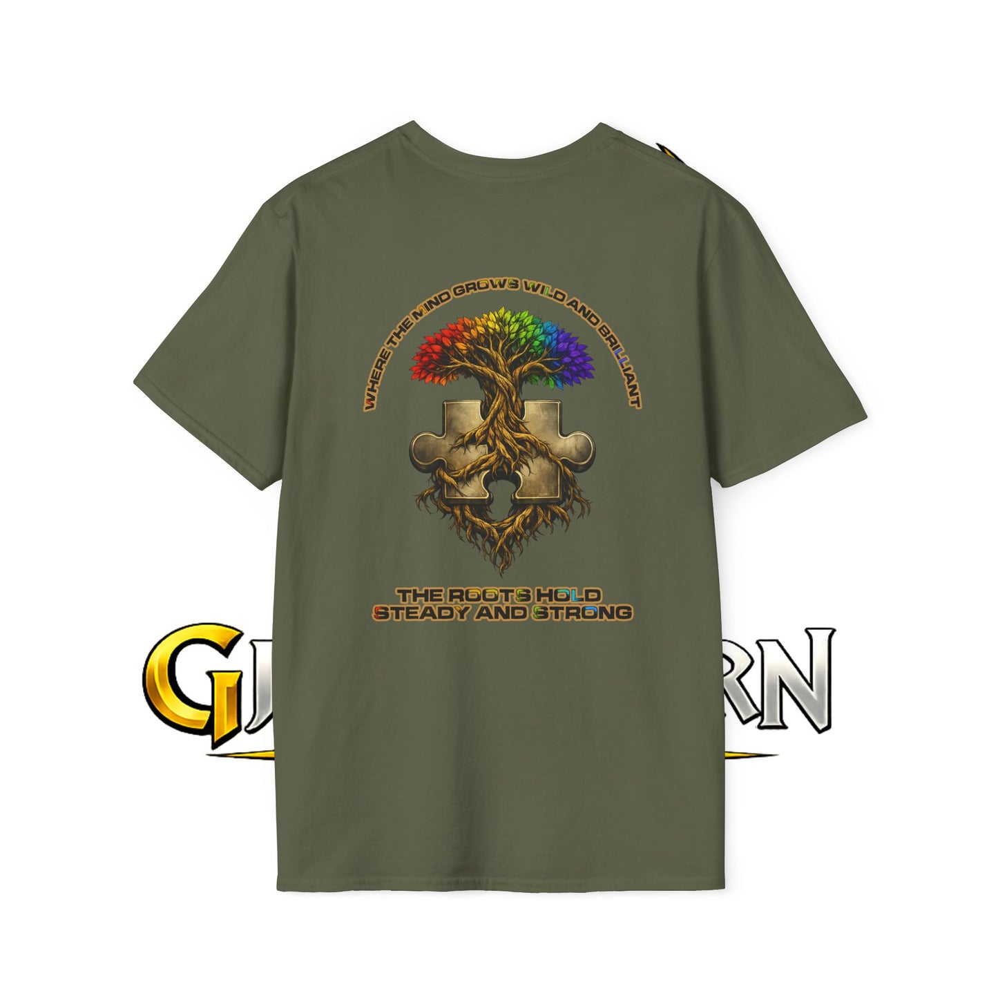 Rainbow Puzzle Piece Autism Awareness T-Shirt
