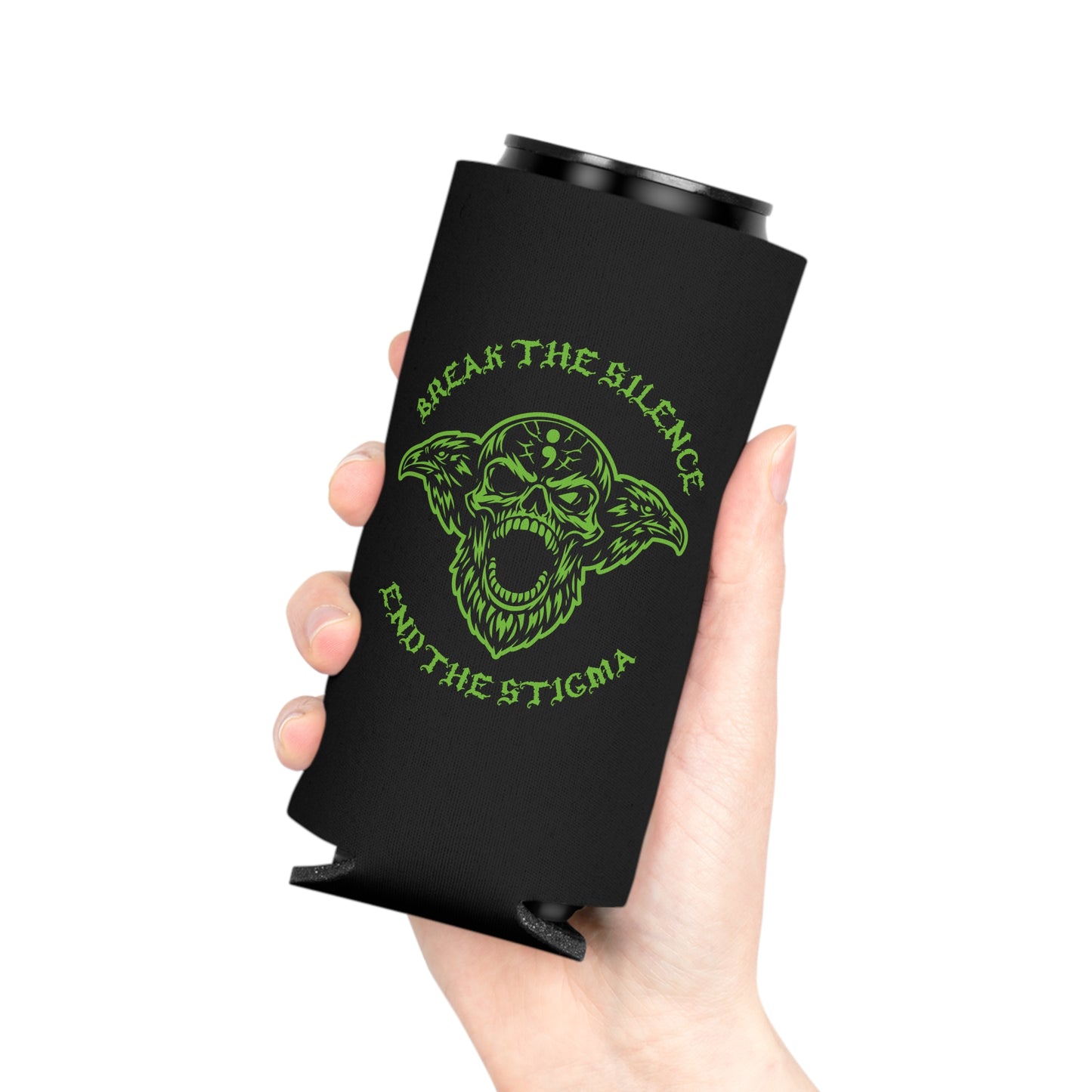 Can Cooler — Break the Silence / End the Stigma Odin Skull Design