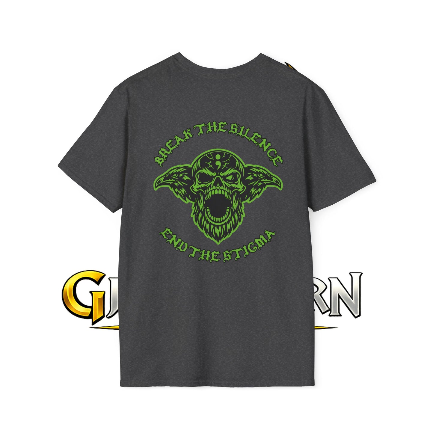 Green Odin Skull T-Shirt — Mental Health Graphic Tee