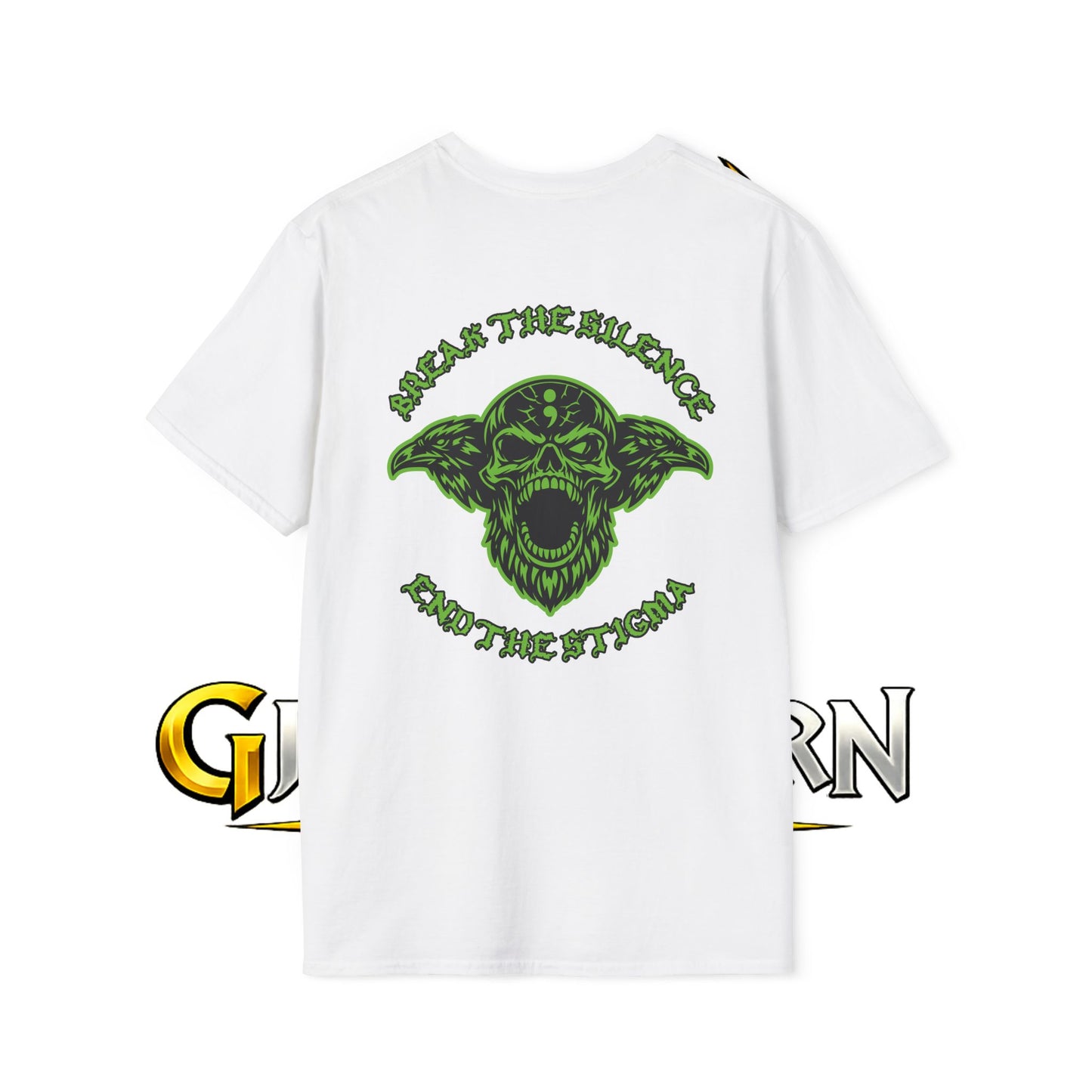 Green Odin Skull T-Shirt — Mental Health Graphic Tee