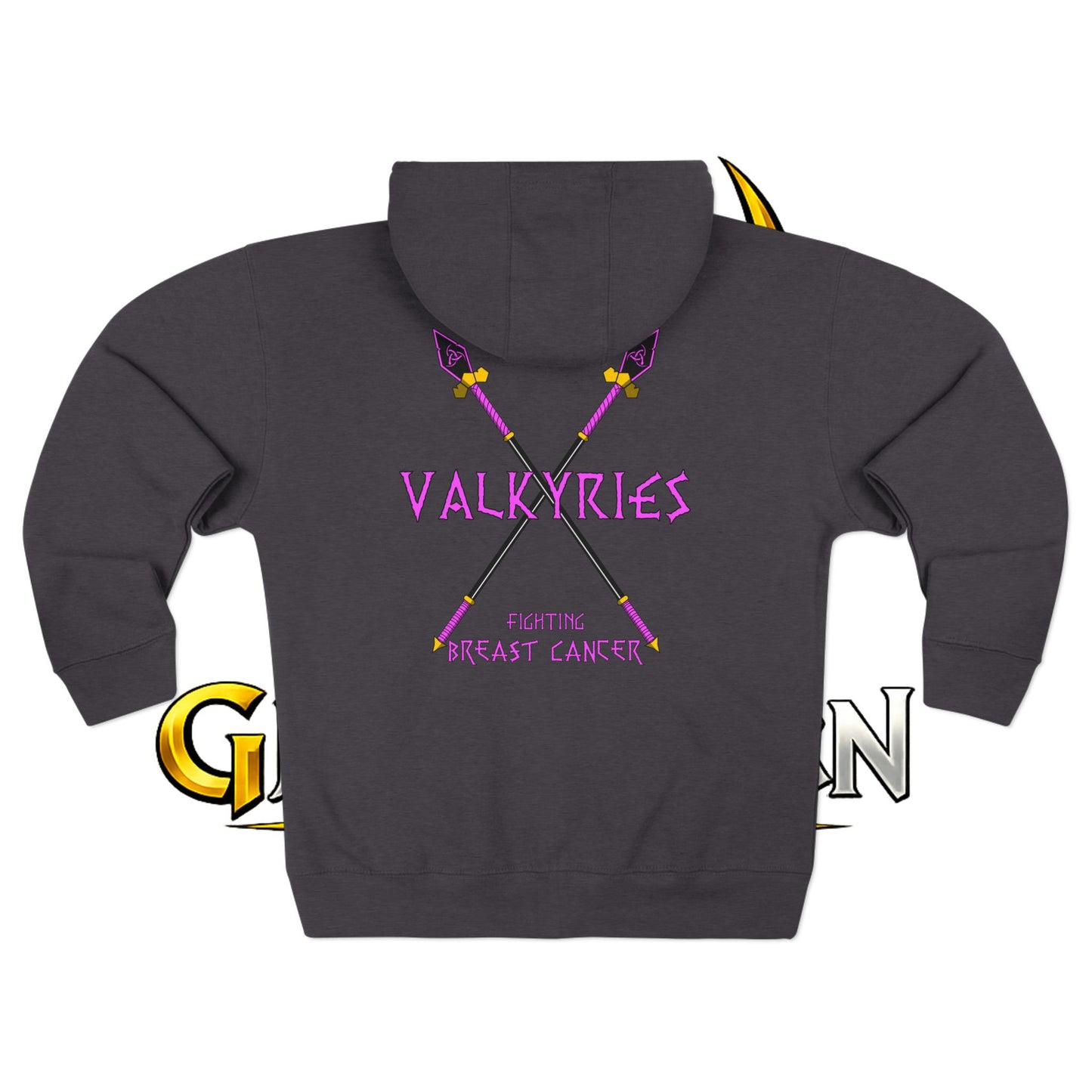 Valkyries Fight Breast Cancer Zip Hoodie