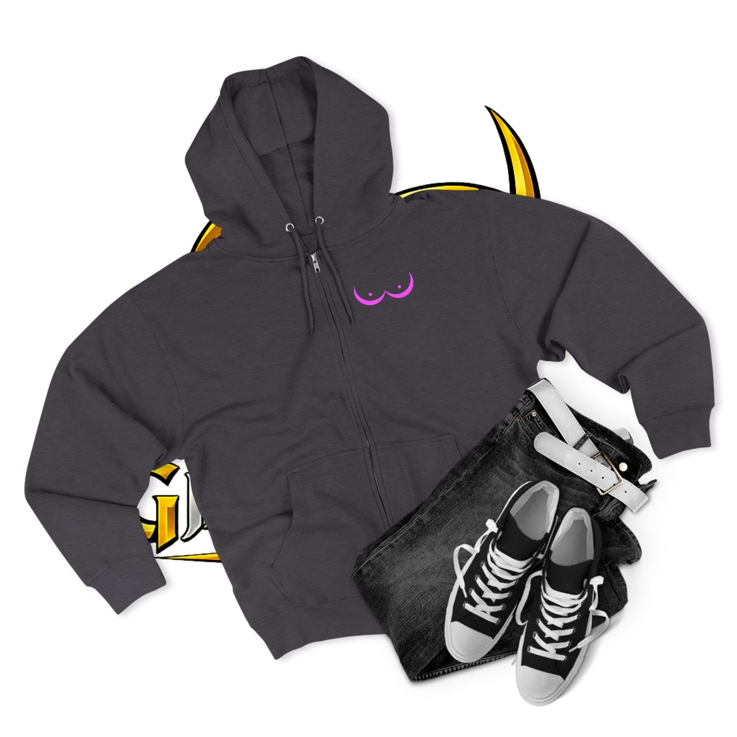 Vikings vs. Breast Cancer Zip Hoodie — Breast Cancer Awareness Hoodie