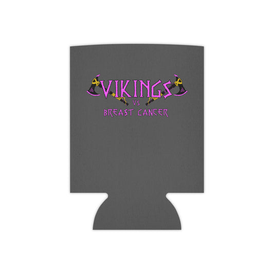 Can Cooler - 'Vikings vs Breast Cancer' Pink Awareness Can Cooler with Nordic Axes
