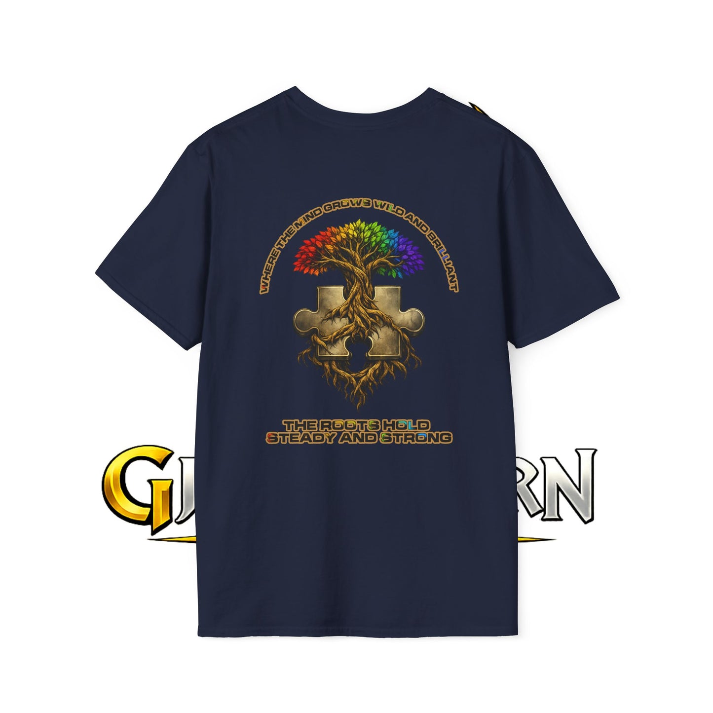 Rainbow Puzzle Piece Autism Awareness T-Shirt