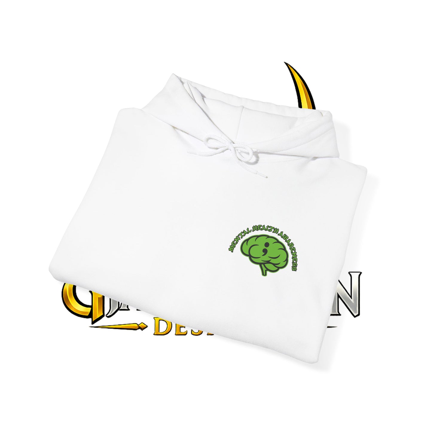 Skull Odin Hoodie - Mental Health Graphic Back & Mini Chest Logo