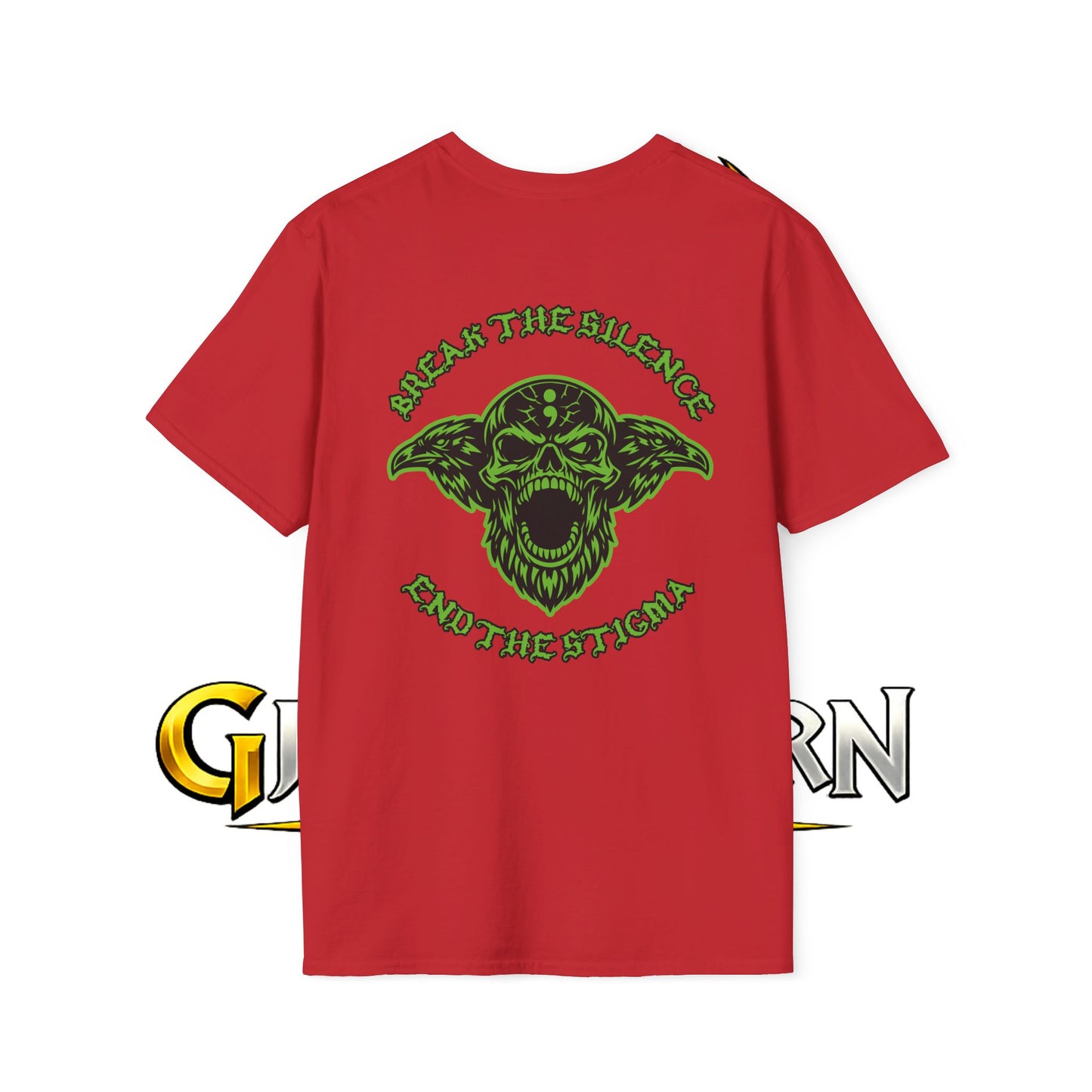 Green Odin Skull T-Shirt — Mental Health Graphic Tee