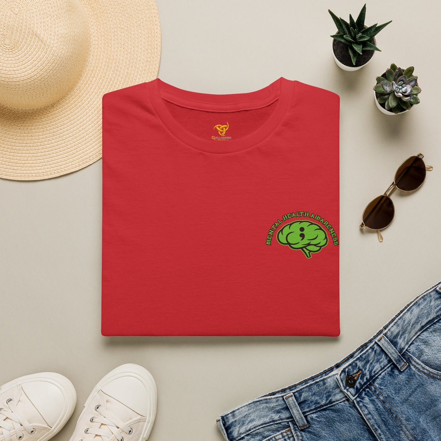 Green Odin Skull T-Shirt — Mental Health Graphic Tee
