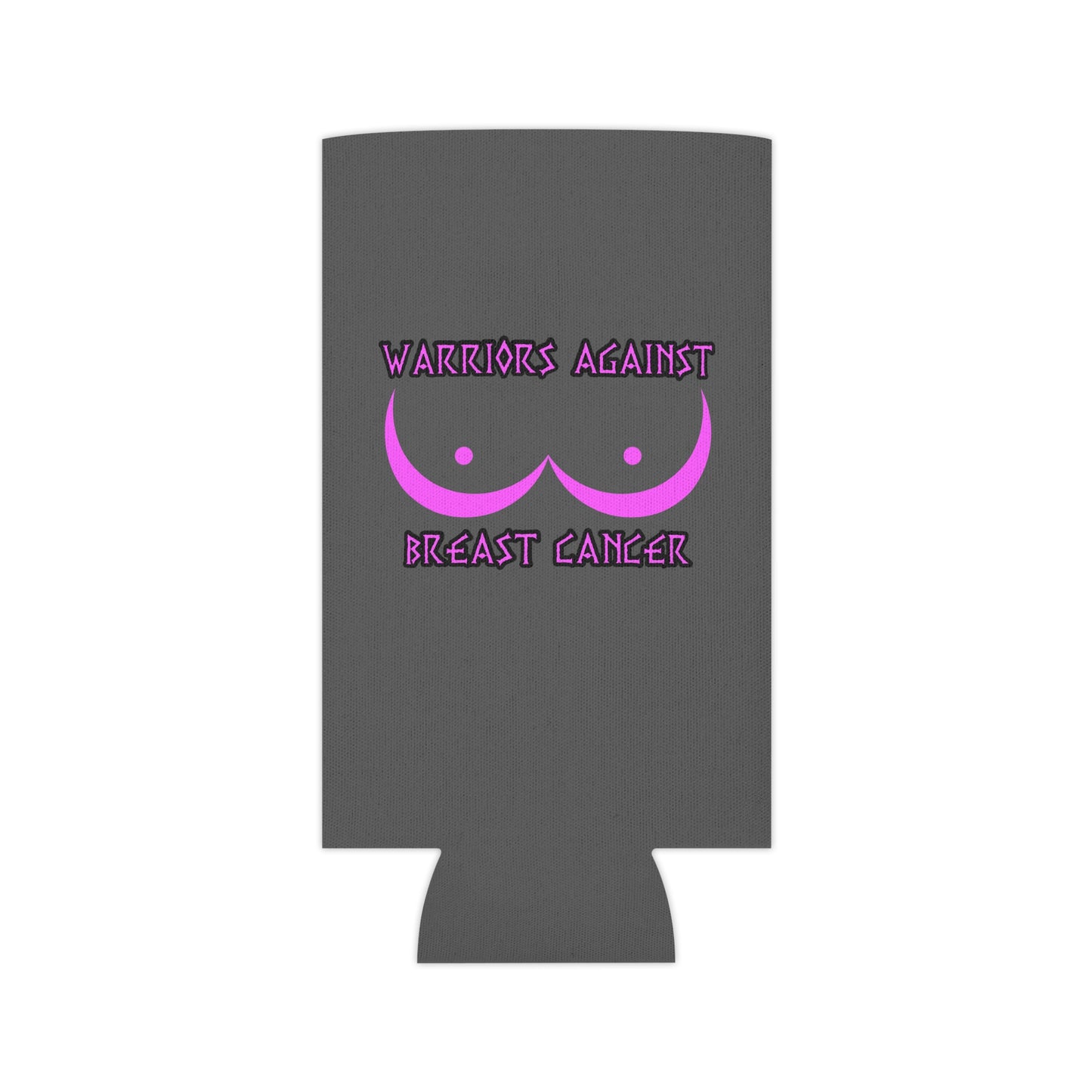 Warriors Against Breast Cancer Can Cooler — Pink Ribbon Support Drink Koozie